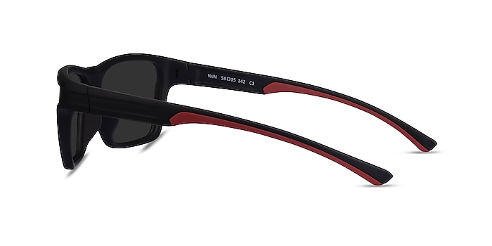 Win Black & Red Plastic Sunglass Frames from EyeBuyDirect