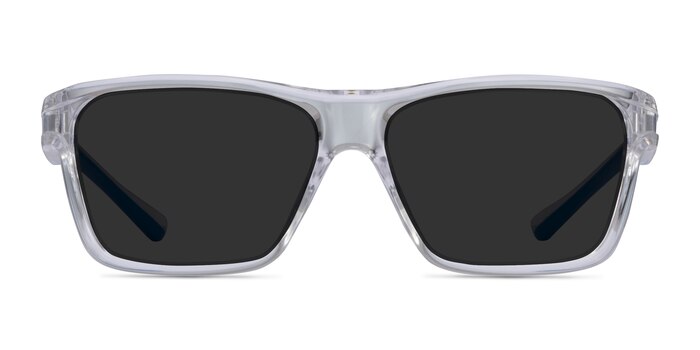 Win Clear & Blue Plastic Sunglass Frames from EyeBuyDirect