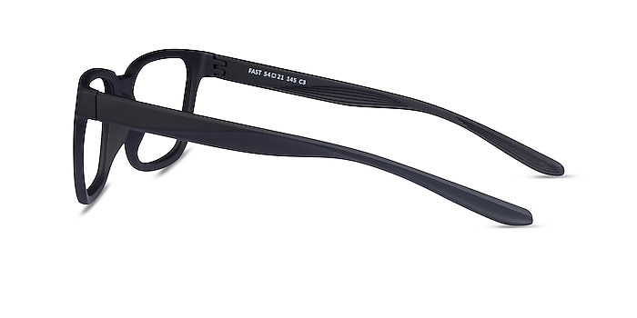 Fast Matte Black Plastique Montures de lunettes de vue d'EyeBuyDirect