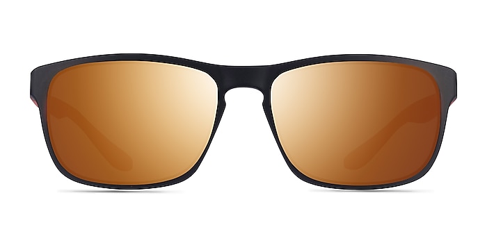 Kick Matte Black Orange Plastique Soleil de Lunette de vue d'EyeBuyDirect