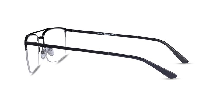 Huddle Black Metal Eyeglass Frames from EyeBuyDirect