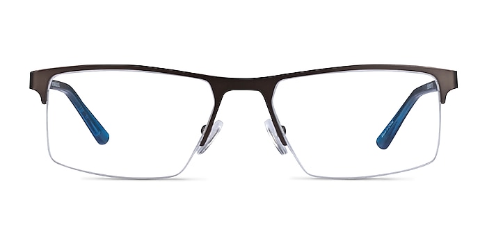 Interception Brown  Blue Metal Eyeglass Frames from EyeBuyDirect
