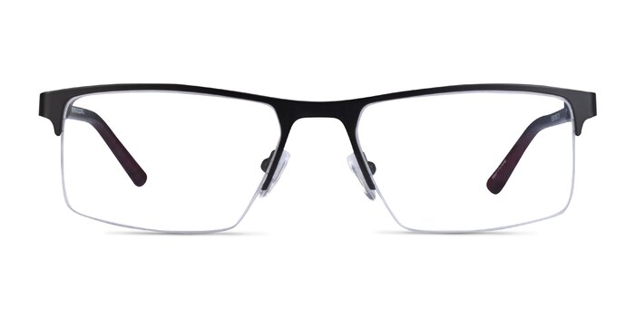 Interception Black  Red Metal Eyeglass Frames from EyeBuyDirect