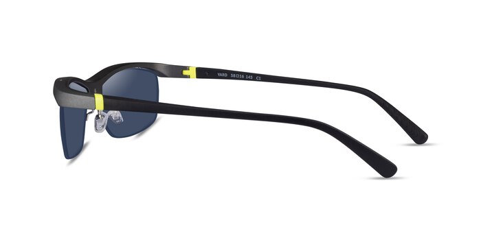 Yard - Rectangle Matte Gray Black Frame Sunglasses For Men | Eyebuydirect