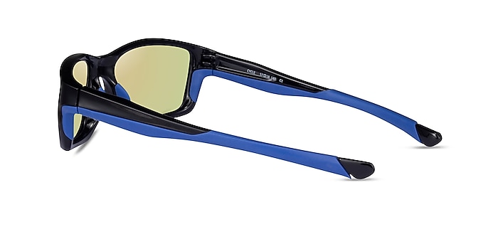 Cycle Black Blue Plastic Sunglass Frames from EyeBuyDirect