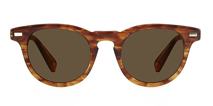Newport Brown/Strip Acetate Sunglass Frames from EyeBuyDirect