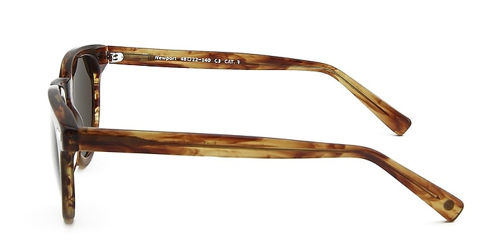 Newport Brown/Strip Acetate Sunglass Frames from EyeBuyDirect
