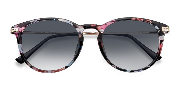 Pink/Floral Monroe -  Plastic, Metal Sunglasses