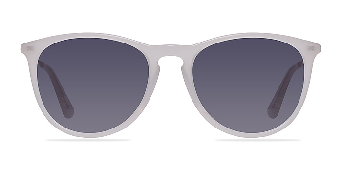 Interlude Clear/White Acetate Sunglass Frames from EyeBuyDirect