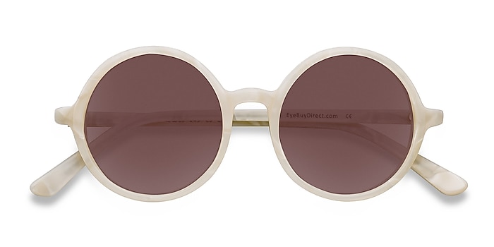 White Alena -  Vintage Acetate Sunglasses