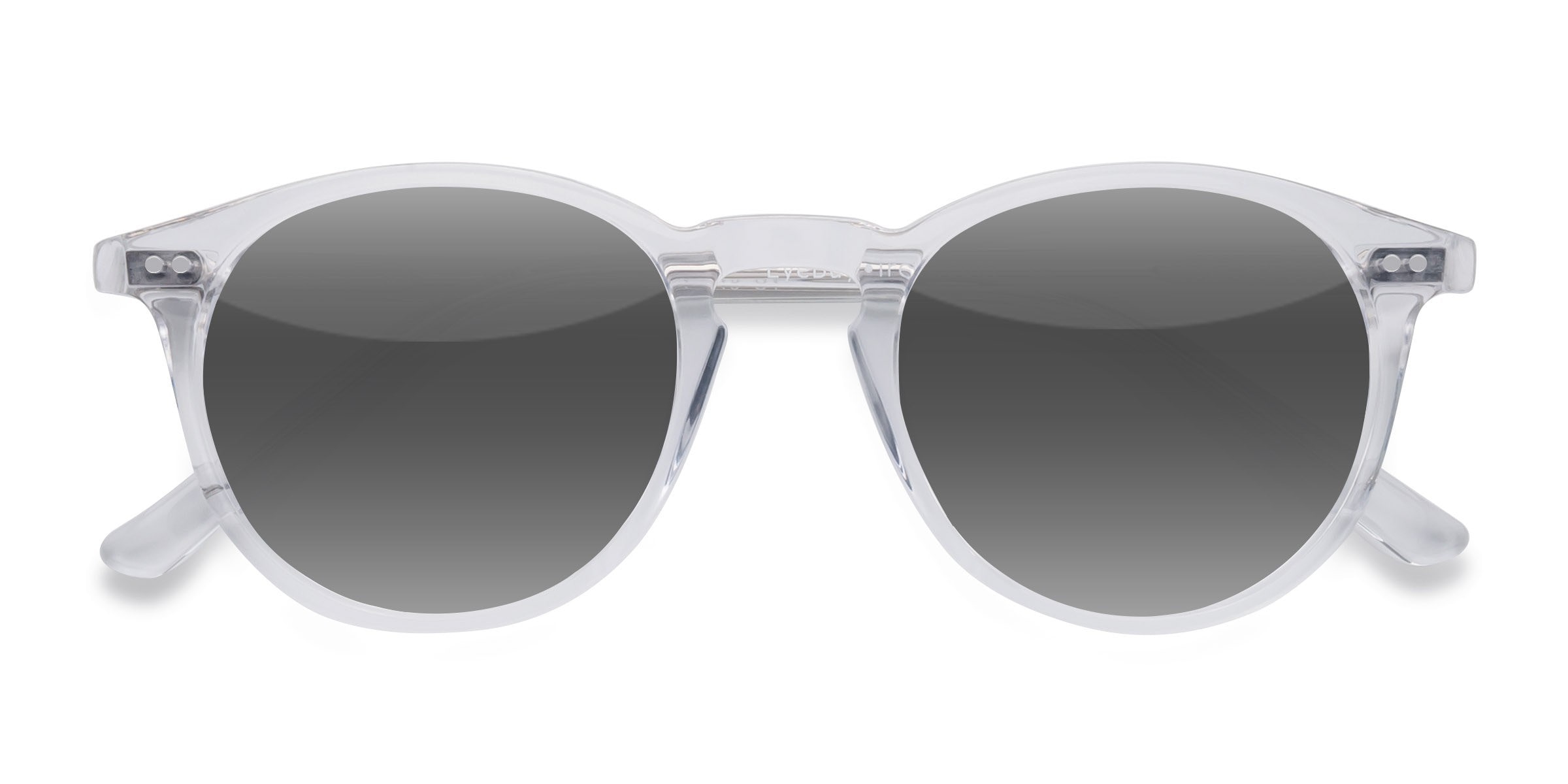 Clear round hot sale sunglasses