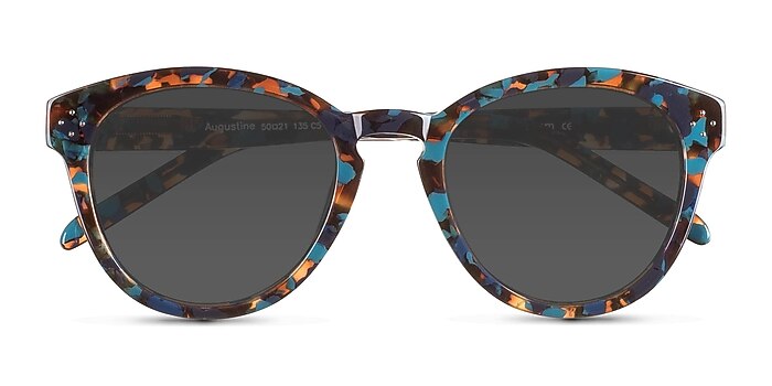 Blue Floral  Augustine -  Vintage Acetate Sunglasses
