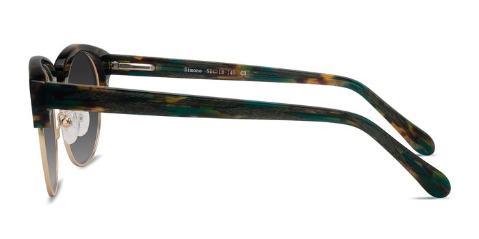 Simone  Green Striped  Acetate Sunglass Frames from EyeBuyDirect