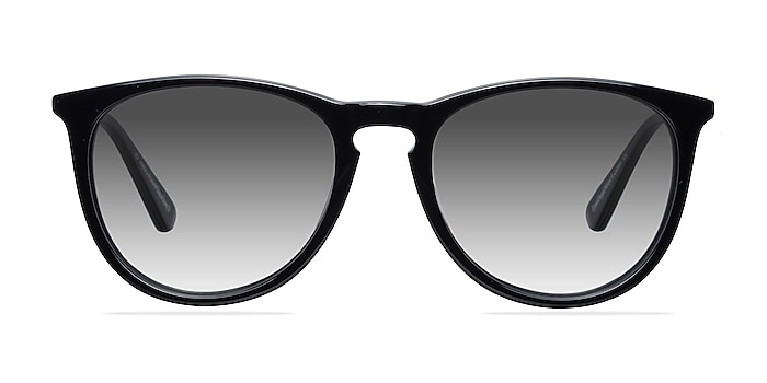 Interlude  Black  Acetate Sunglass Frames from EyeBuyDirect