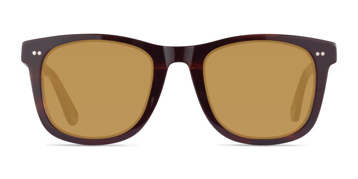 Nevada Brown Striped Acetate Sunglass Frames from EyeBuyDirect