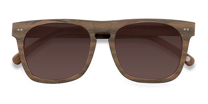 Brown Miami -  Wood Texture Sunglasses