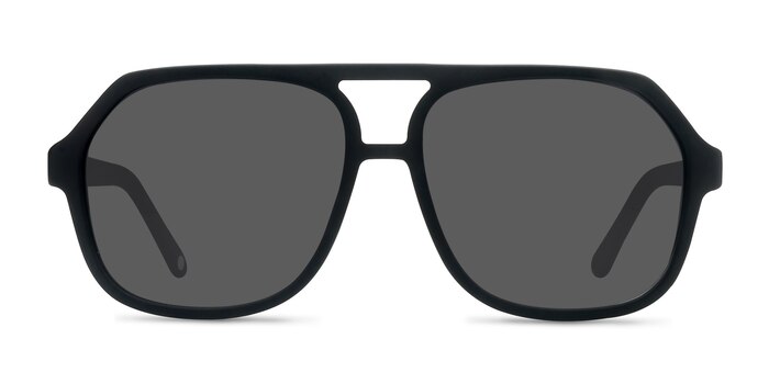 Vegas Matte Black Acetate Sunglass Frames from EyeBuyDirect
