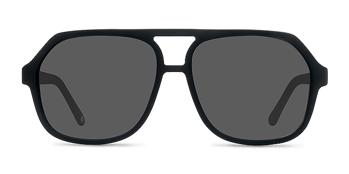 Vegas Matte Black Acetate Sunglass Frames from EyeBuyDirect