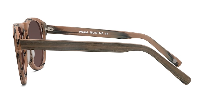 Phased Brown Wood-texture Sunglass Frames from EyeBuyDirect