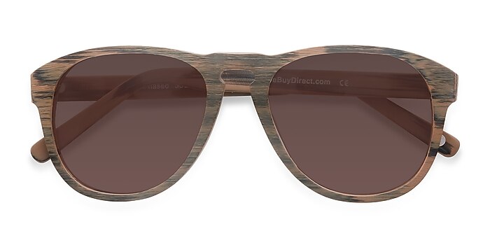 Brown Phased -  Wood Texture Sunglasses