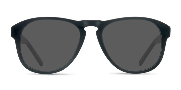 Phased Matte Black Acetate Sunglass Frames from EyeBuyDirect