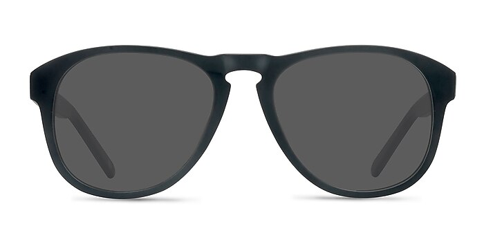 Phased Matte Black Acetate Sunglass Frames from EyeBuyDirect