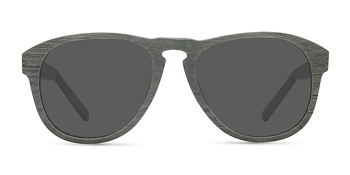 Phased Green Wood-texture Sunglass Frames from EyeBuyDirect