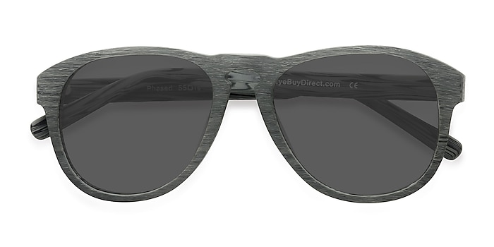Green Phased -  Wood Texture Sunglasses