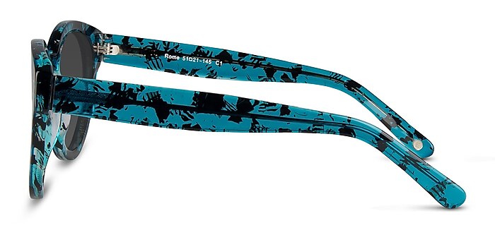 Rome  Blue Floral  Acetate Sunglass Frames from EyeBuyDirect
