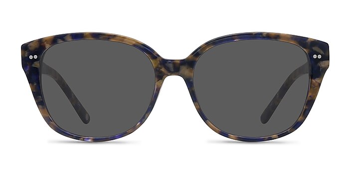 Lune Noire Purple Floral  Acetate Sunglass Frames from EyeBuyDirect