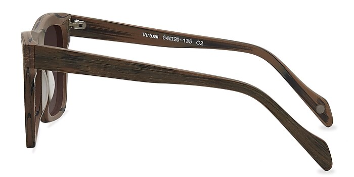 Virtual Brown Acetate Sunglass Frames from EyeBuyDirect