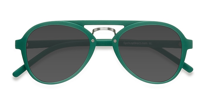 Green Chips -  Vintage Plastic Sunglasses