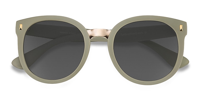 Matte Olive Vedette -  Plastic, Metal Sunglasses