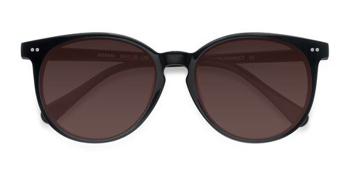 Unisex s round Black Acetate Prescription sunglasses - Eyebuydirect s Meraki