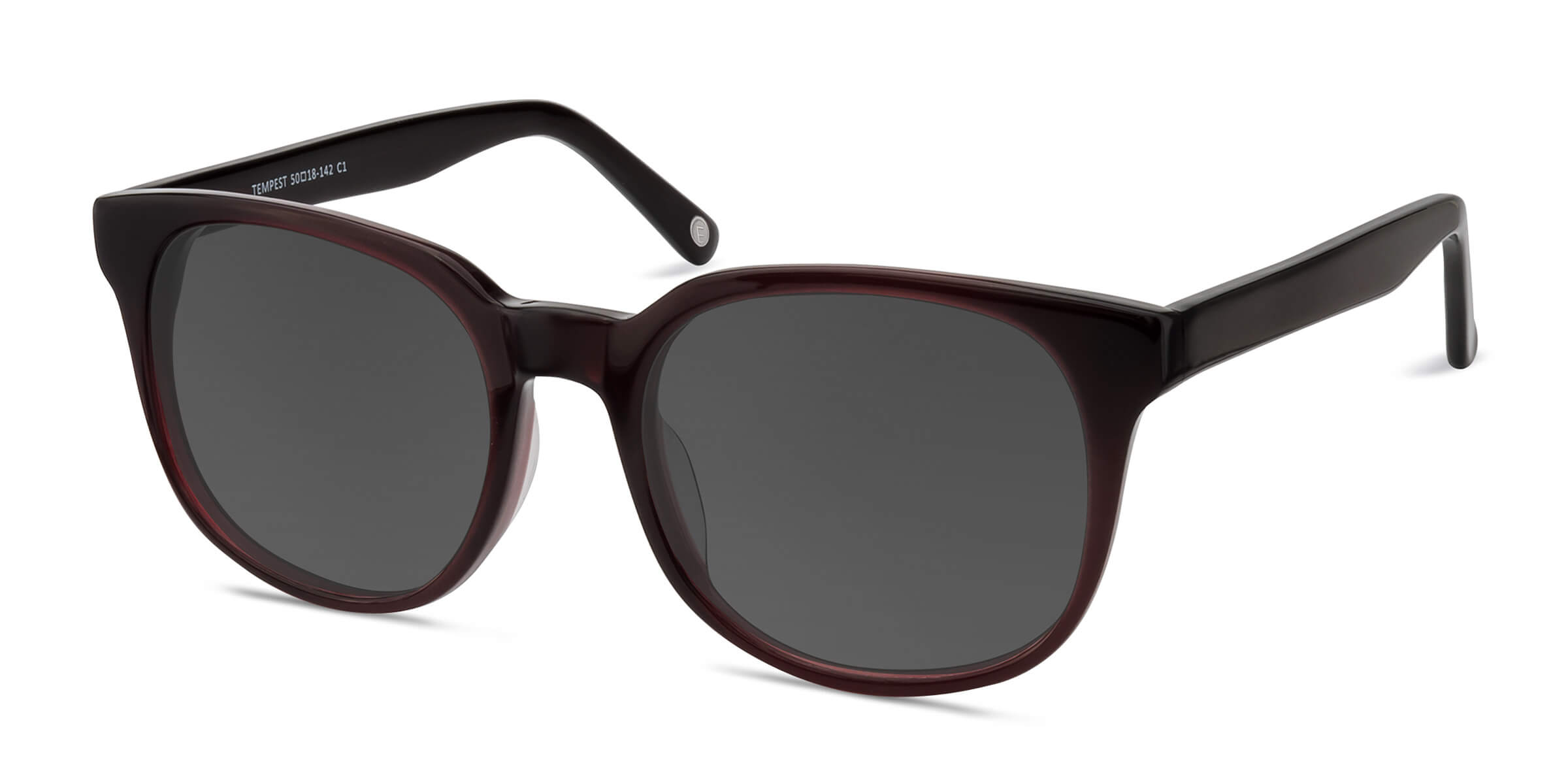 Tempest Square Purple Brown Frame Prescription Sunglasses Eyebuydirect