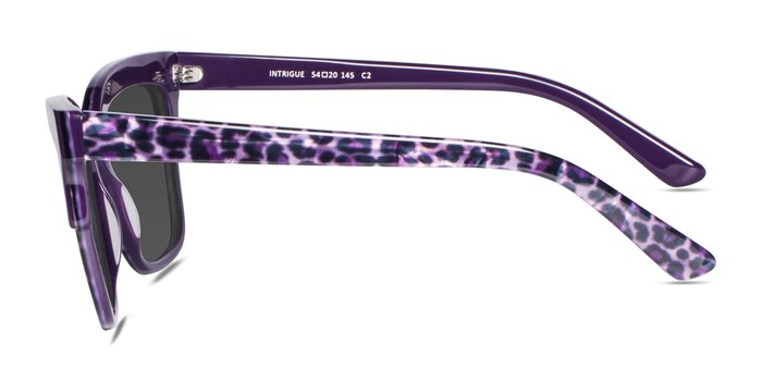 Intrigue Purple Leopard Acétate Soleil de Lunette de vue d'EyeBuyDirect