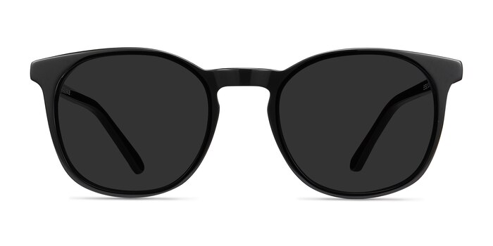 Safari - Round Black Frame Prescription Sunglasses | Eyebuydirect