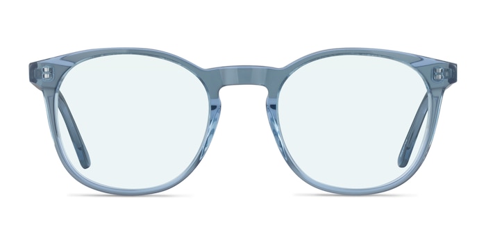 Safari Clear Blue Acetate Sunglass Frames from EyeBuyDirect