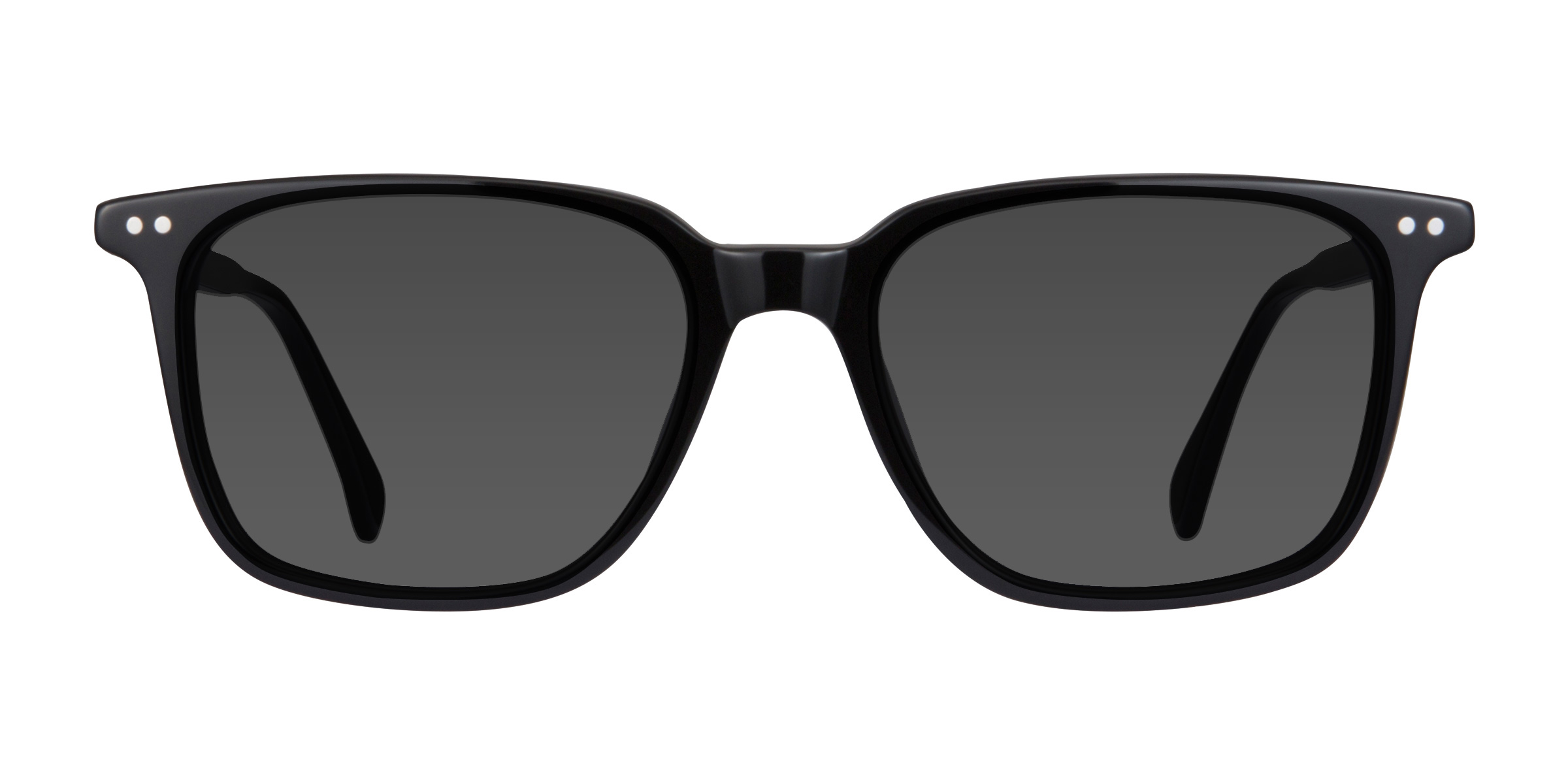 Luck - Rectangle Black Frame Prescription Sunglasses | Eyebuydirect