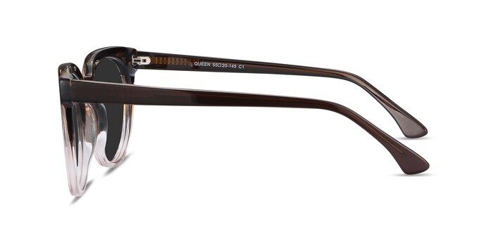 Queen Brown Striped Acetate Sunglass Frames from EyeBuyDirect