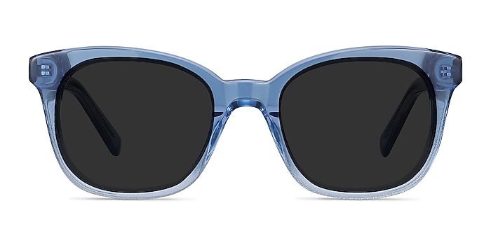 Quartz Blue Acetate Sunglass Frames from EyeBuyDirect