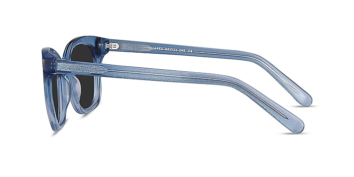 Quartz Blue Acetate Sunglass Frames from EyeBuyDirect