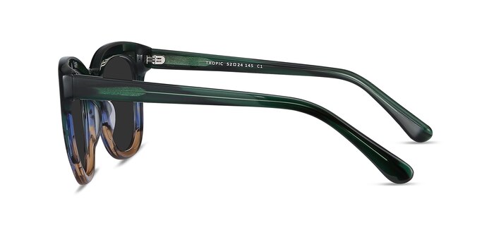 Tropic Green Striped Acetate Sunglass Frames from EyeBuyDirect