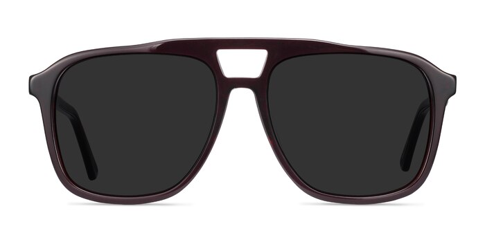 Aster Dark Burgundy Acetate Sunglass Frames from EyeBuyDirect