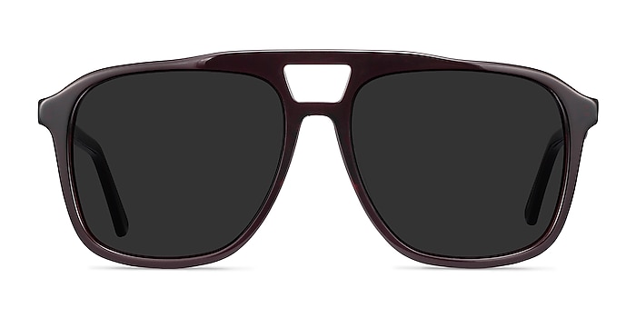 Aster Dark Burgundy Acetate Sunglass Frames from EyeBuyDirect