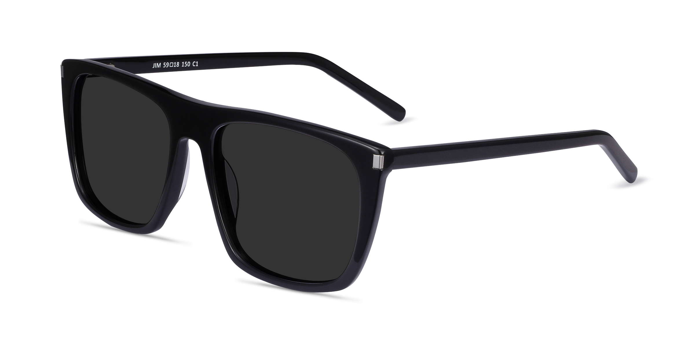 Jim - Square Black Frame Sunglasses For Men | Eyebuydirect