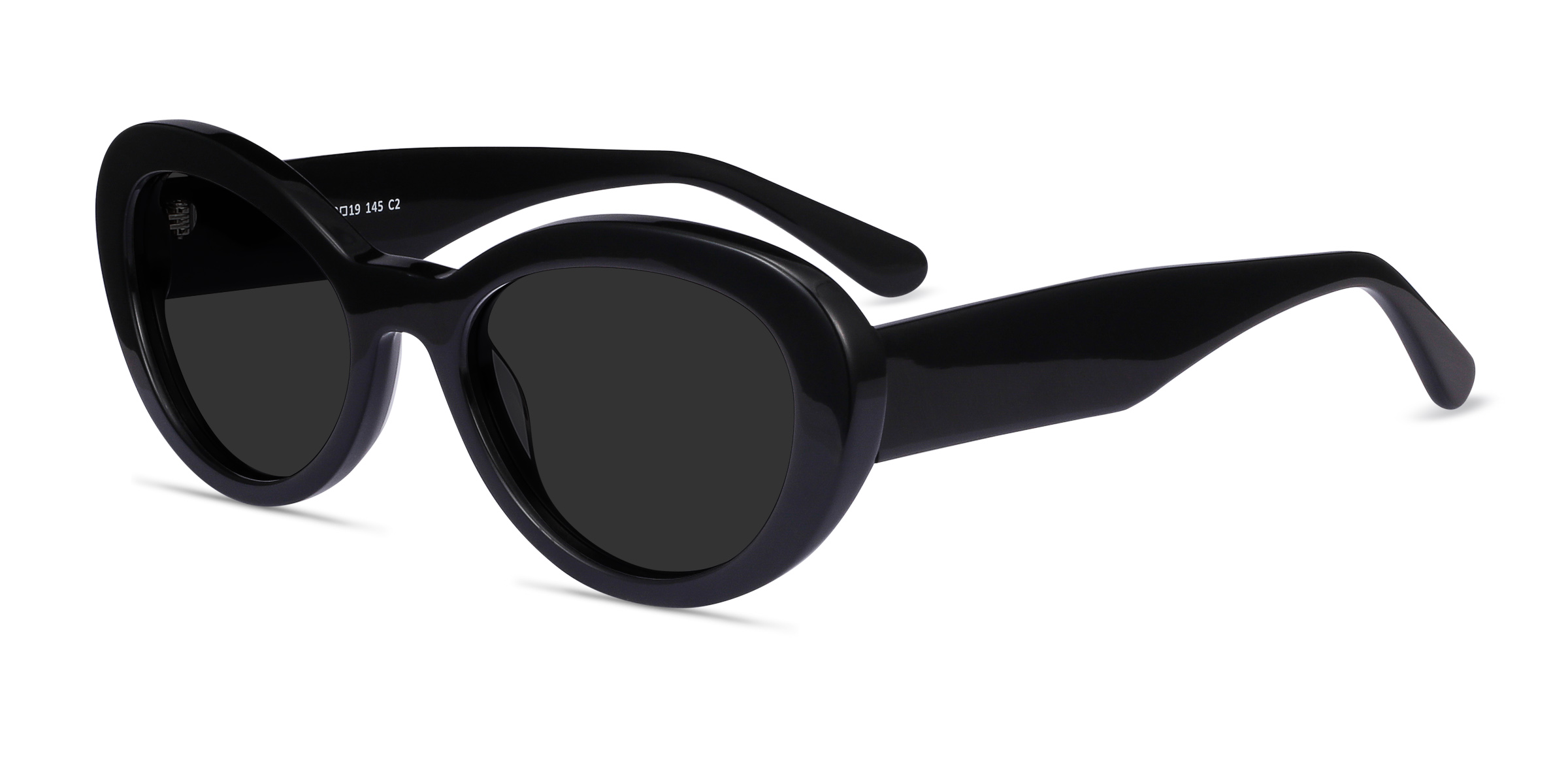 Elle Oval Black Frame Sunglasses For Women EyeBuyDirect