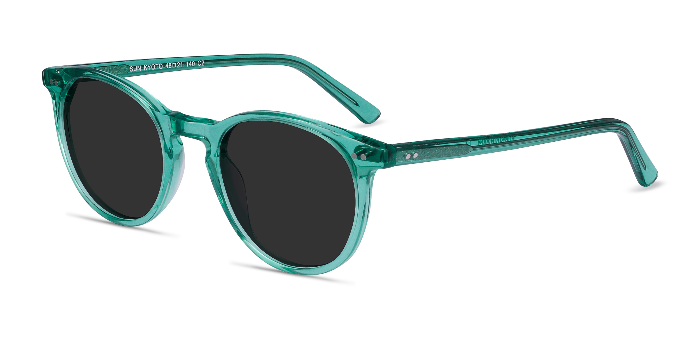 Sun Kyoto Round Emerald Green Frame Prescription Sunglasses