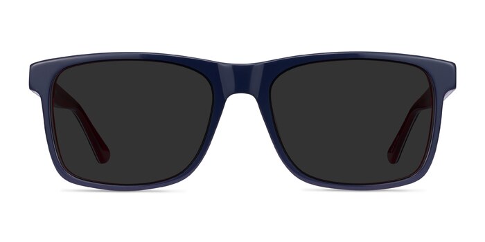 Proud Navy & Red Acetate Sunglass Frames from EyeBuyDirect