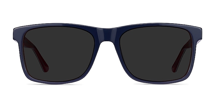 Proud Navy & Red Acetate Sunglass Frames from EyeBuyDirect